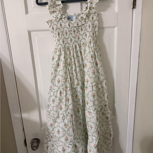 Floral Smocked Hill House Home Ellie Nap Dress with Ruffle Straps - Picture 3 of 3